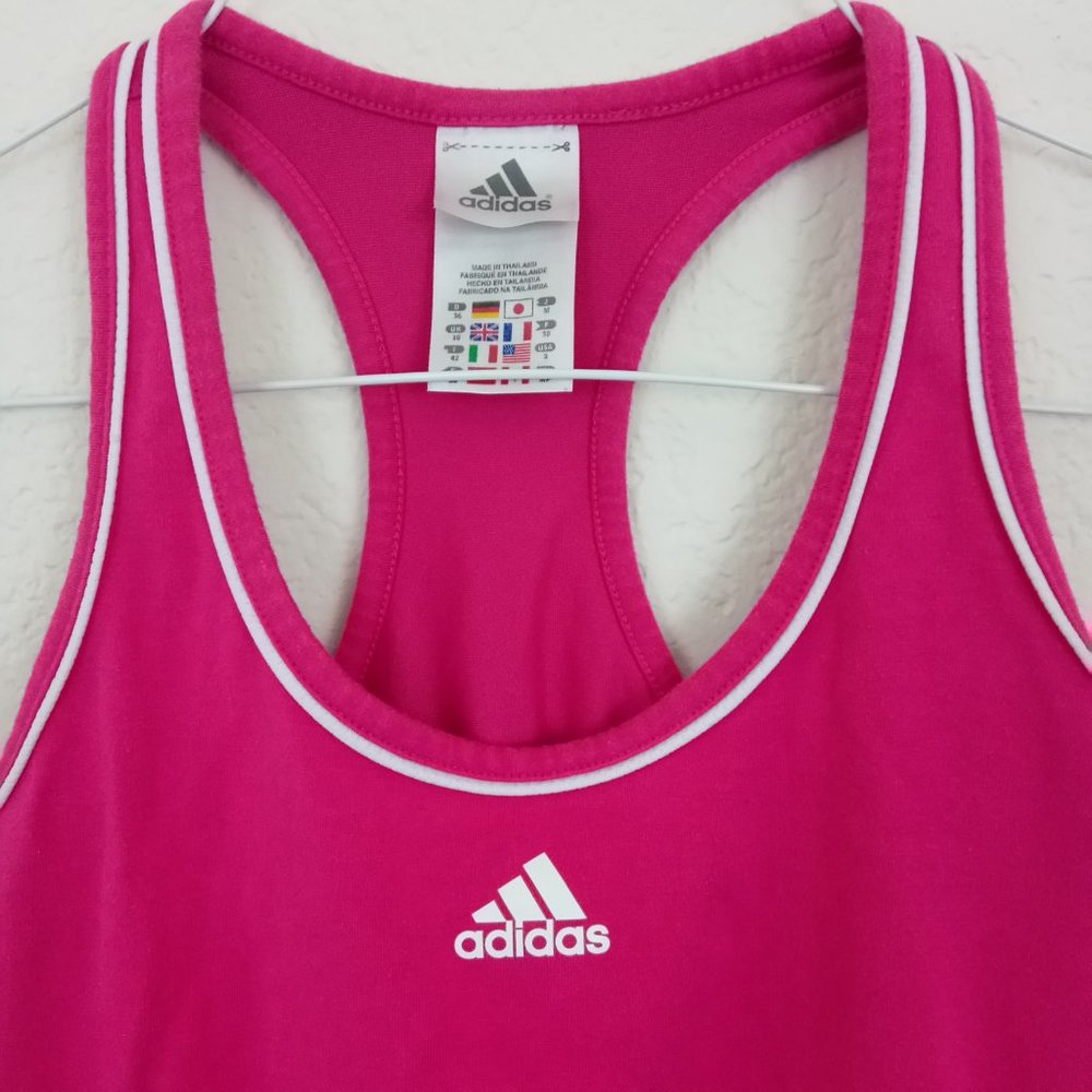 ☀️ 4/$25!! Adidas Hot Pink Racer back Tank Top - Picture 3 of 6